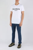 חולצת טי קצרה עם לוגו פריז BALMAIN